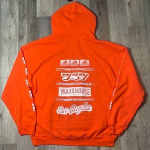 Adidas orange zipup hoodie